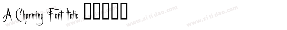 A Charming Font Italic字体转换